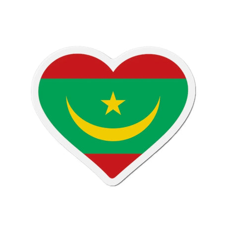 Aimant cœur drapeau mauritanie forme décorative souvenir