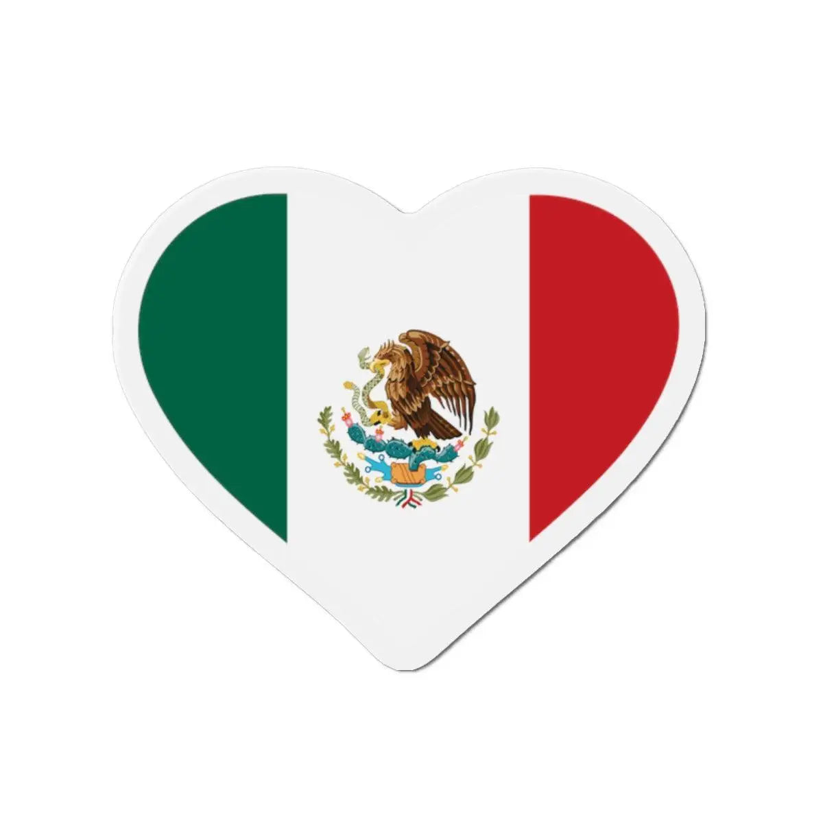 Aimant coeur drapeau mexique forme décorative réfrigérateur