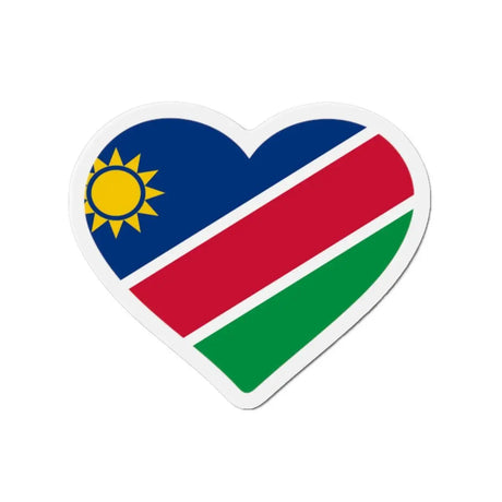 Aimant cœur drapeau namibie forme décorative colorée