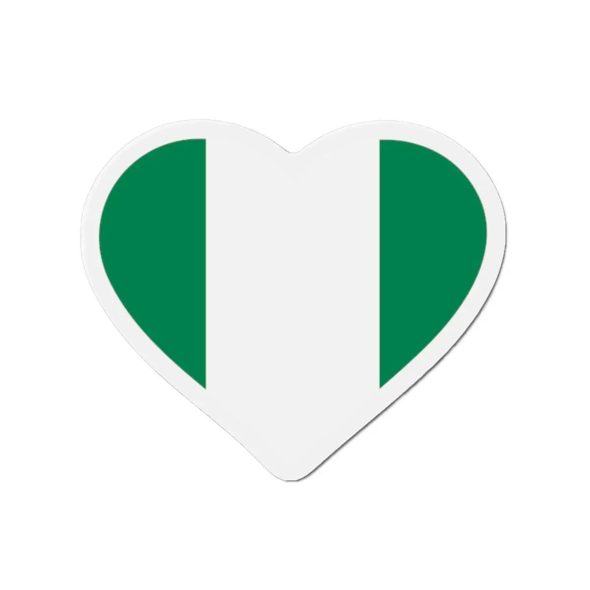 Aimant cœur drapeau nigeria décoration magnétique colorée