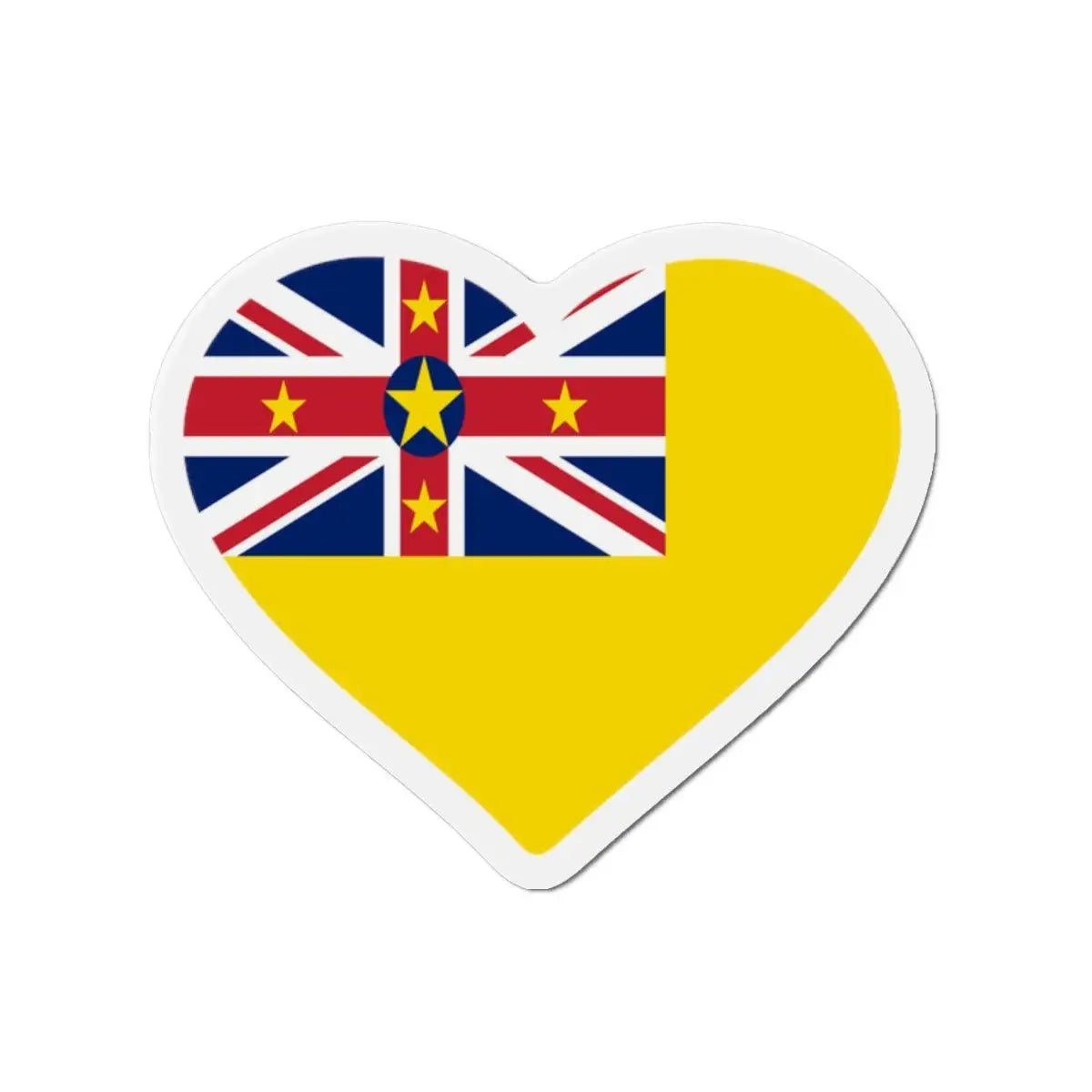Aimant cœur drapeau niue magnétique décoratif coloré