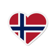 Aimant cœur drapeau norvège décoratif pour surfaces métalliques