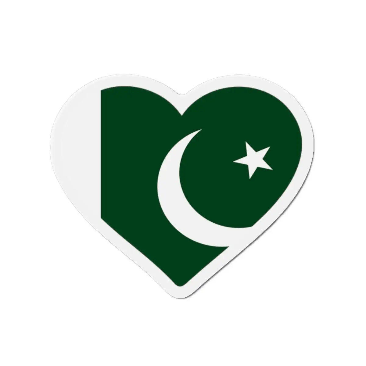 Aimant cœur drapeau pakistan décoratif pour surfaces métalliques