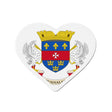 Aimant cœur drapeau saint-barthélemy finition brillante
