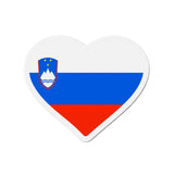 Aimant cœur drapeau slovénie coloré finition brillante