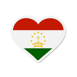 Aimant cœur drapeau tadjikistan finition brillante décorative