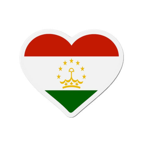 Aimant cœur drapeau tadjikistan finition brillante décorative