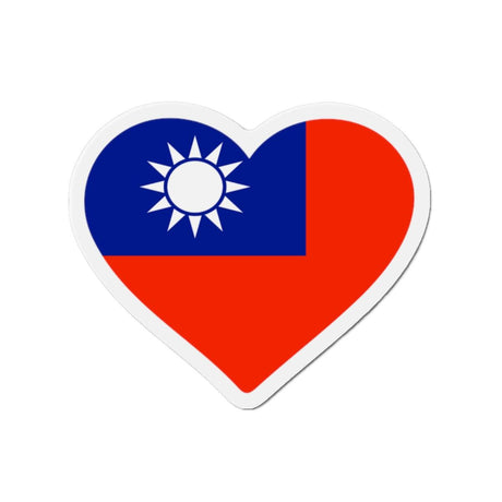 Aimant Coeur Drapeau Taïwan en plusieurs tailles - Pixelforma 