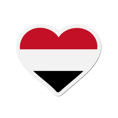 Aimant coeur drapeau yémen forme décorative magnétique