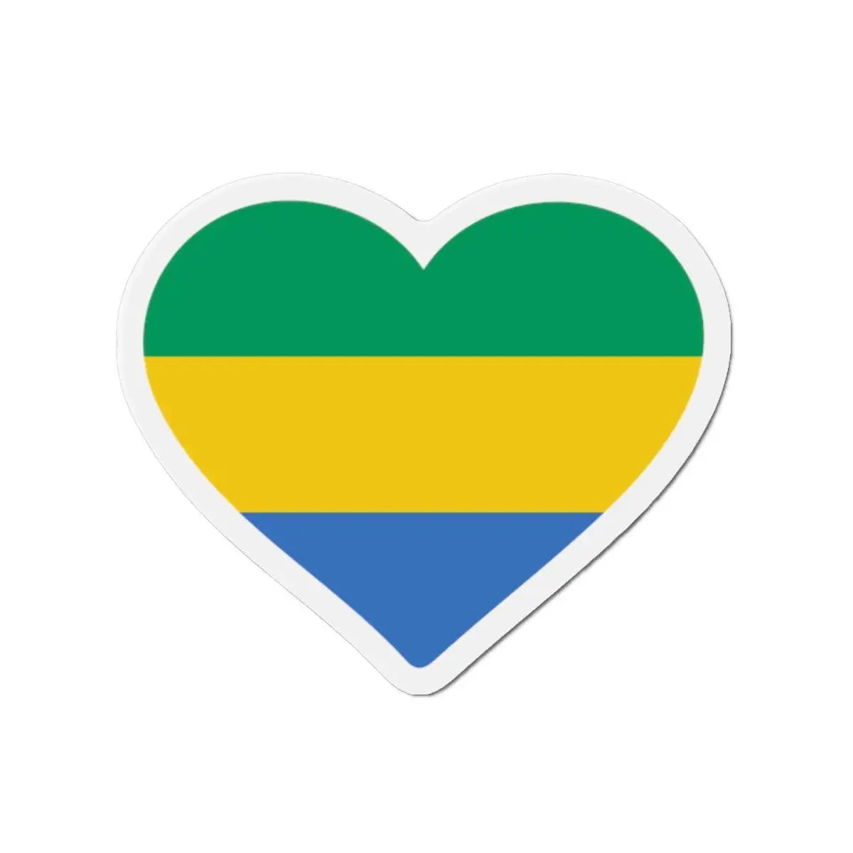 Aimant cœur gabon aux couleurs vives pour décoration métal
