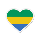 Aimant cœur gabon aux couleurs vives pour décoration métal