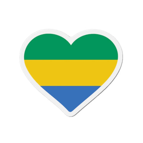 Aimant cœur gabon aux couleurs vives pour décoration métal