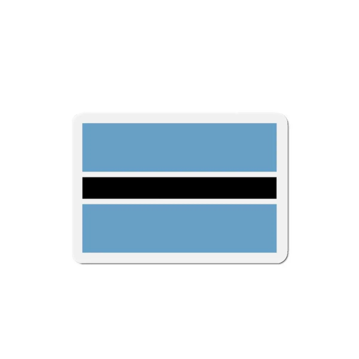 Aimant drapeau botswana rectangulaire déco métallique