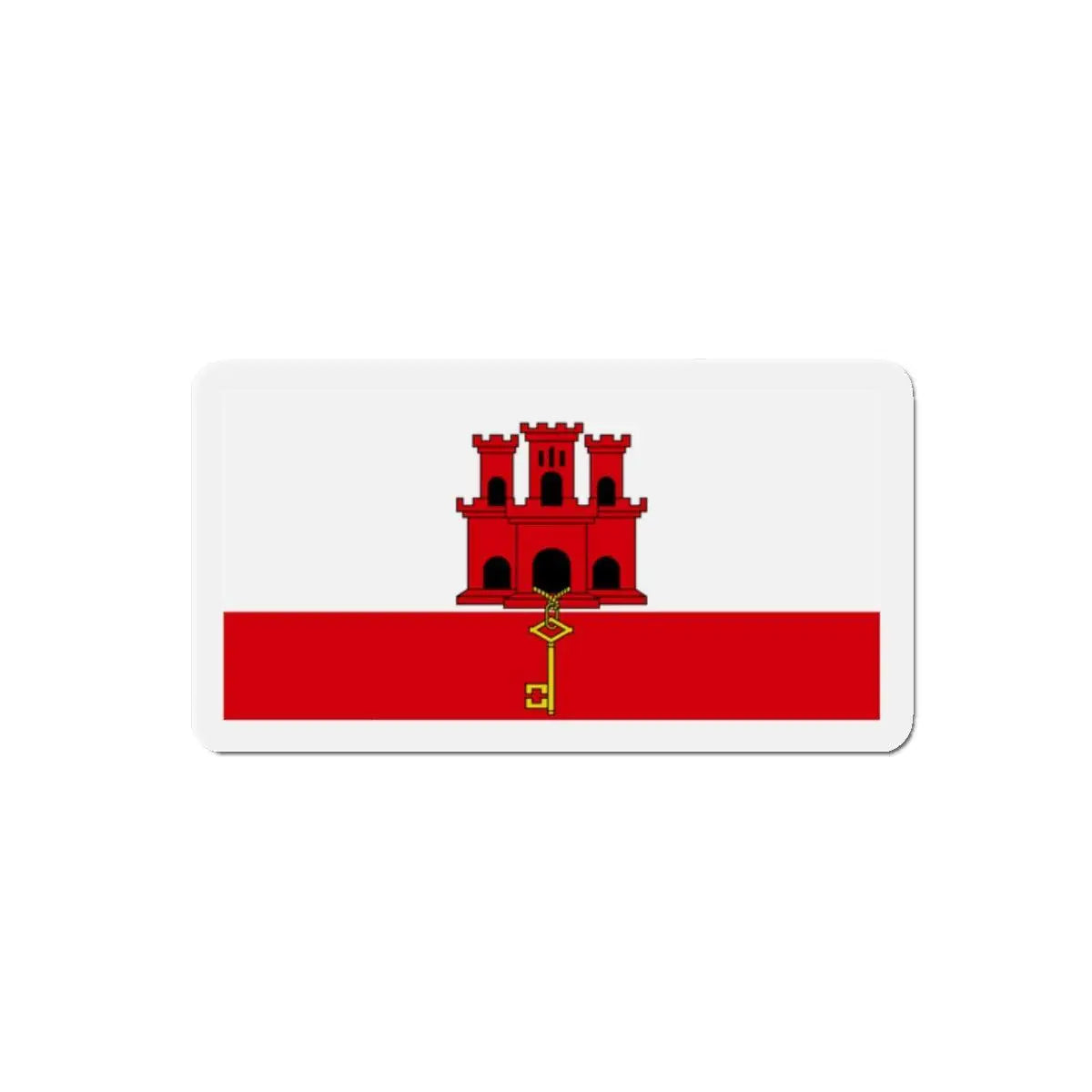 Aimant Drapeau de Gibraltar en plusieurs taiiles - Pixelforma 