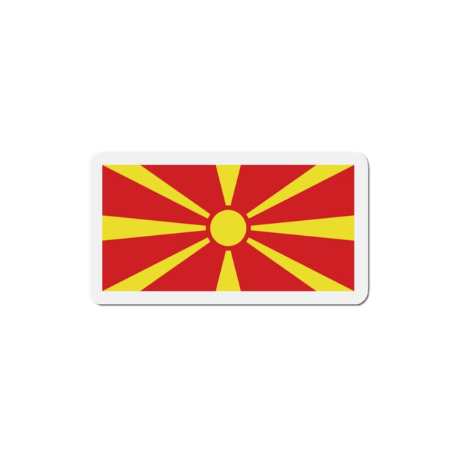Aimant Drapeau de la Macédoine du Nord en plusieurs taiiles - Pixelforma 