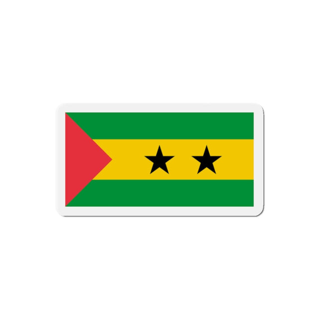 Aimant Drapeau de Sao Tomé-et-Principe en plusieurs taiiles - Pixelforma 