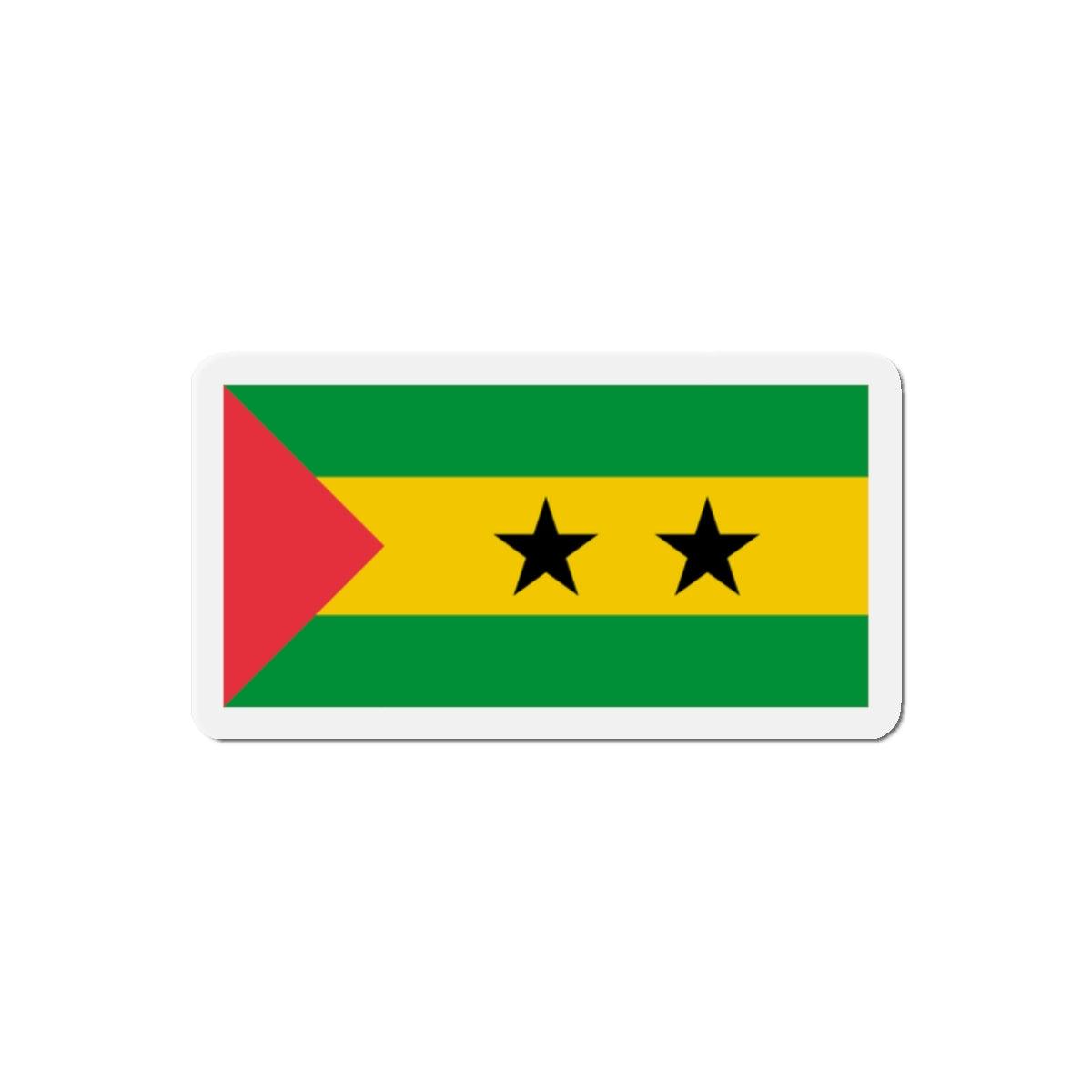 Aimant Drapeau de Sao Tomé-et-Principe en plusieurs taiiles - Pixelforma