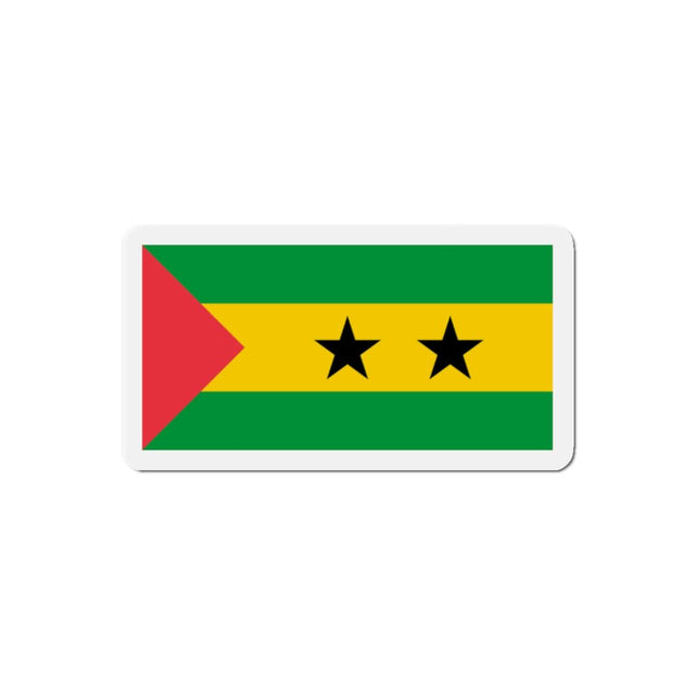 Aimant Drapeau de Sao Tomé-et-Principe en plusieurs taiiles - Pixelforma