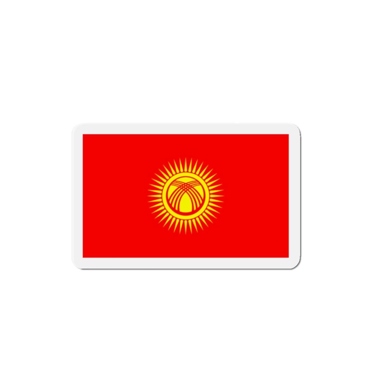 Aimant Drapeau du Kirghizistan en plusieurs taiiles - Pixelforma 