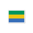 Aimant drapeau gabon forme rectangulaire finition soignée