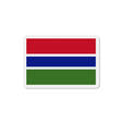 Aimant drapeau gambie forme rectangulaire couleurs vives