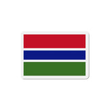 Aimant drapeau gambie forme rectangulaire couleurs vives