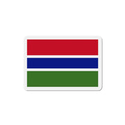 Aimant drapeau gambie forme rectangulaire couleurs vives