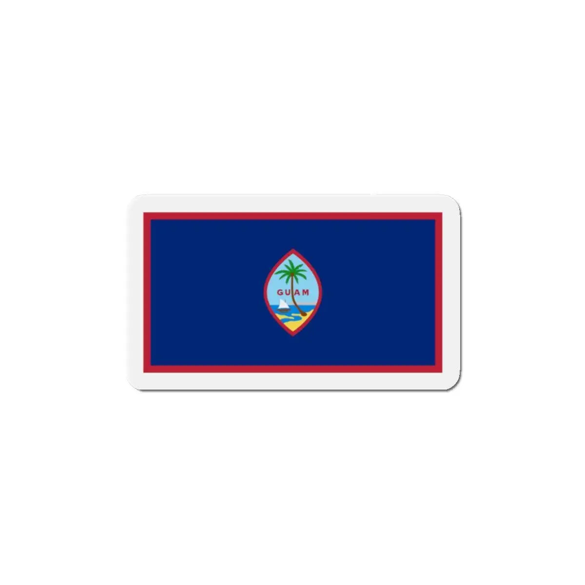 Aimant drapeau guam forme rectangulaire aspect décoratif