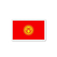 Aimant drapeau kirghizistan rectangulaire décoratif magnet