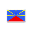 Aimant drapeau la réunion rectangulaire décoratif coloré
