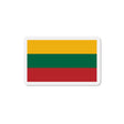 Aimant drapeau lituanie forme rectangulaire déco métal