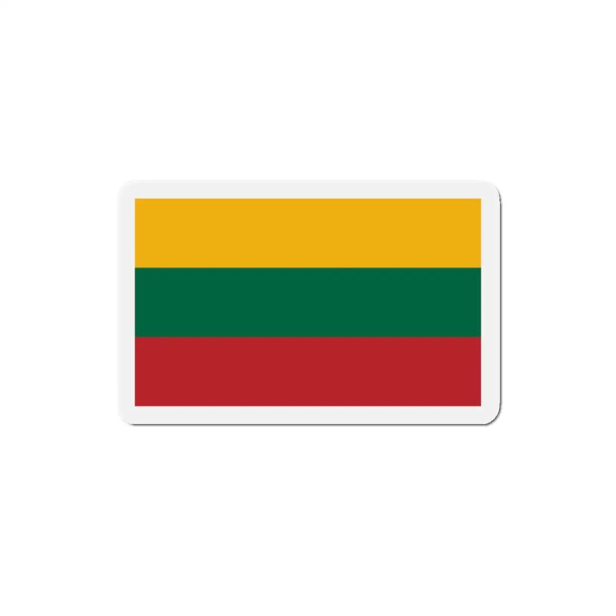 Aimant drapeau lituanie forme rectangulaire déco métal