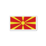 Aimant drapeau macédoine du nord rectangulaire déco magnet