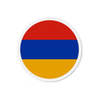 Aimant rond drapeau arménie décoratif forme ronde