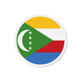 Aimant rond drapeau comores forme décorative colorée