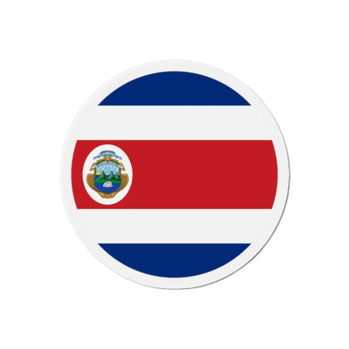 Aimant rond drapeau costa rica en plusieurs tailles - pixelforma