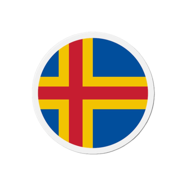 Aimant Rond Drapeau d'Åland en plusieurs tailles - Pixelforma 