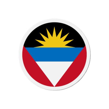 Aimant Rond Drapeau d'Antigua-et-Barbuda en plusieurs tailles - Pixelforma 