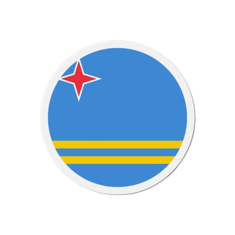 Aimant Rond Drapeau d'Aruba en plusieurs tailles - Pixelforma