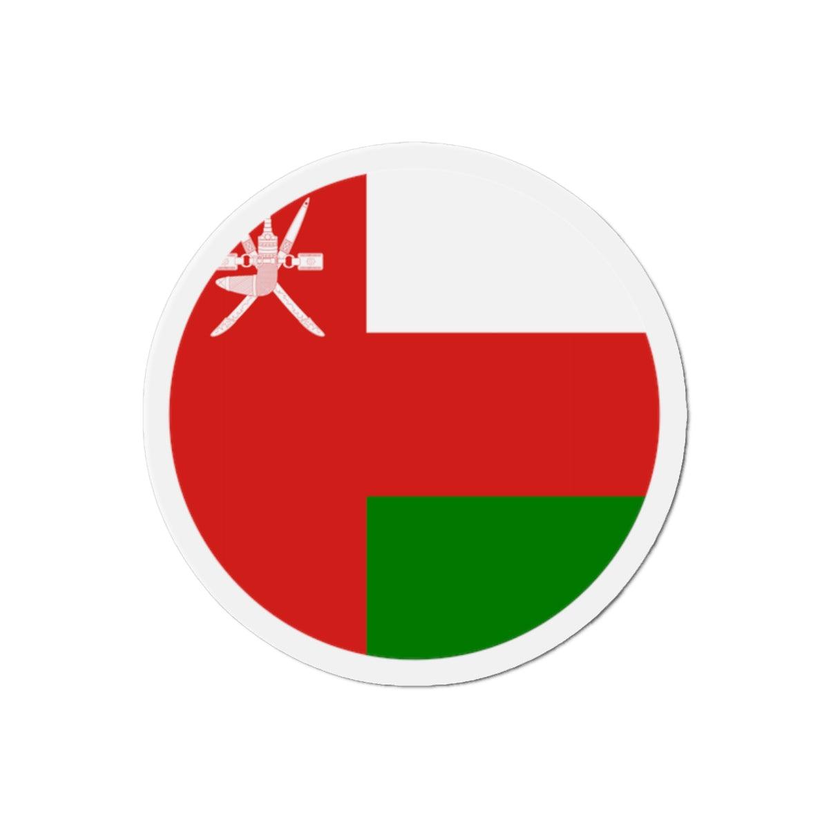 Aimant Rond Drapeau d'Oman en plusieurs tailles - Pixelforma