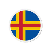 Aimant rond drapeau d’åland décoratif pour réfrigérateur