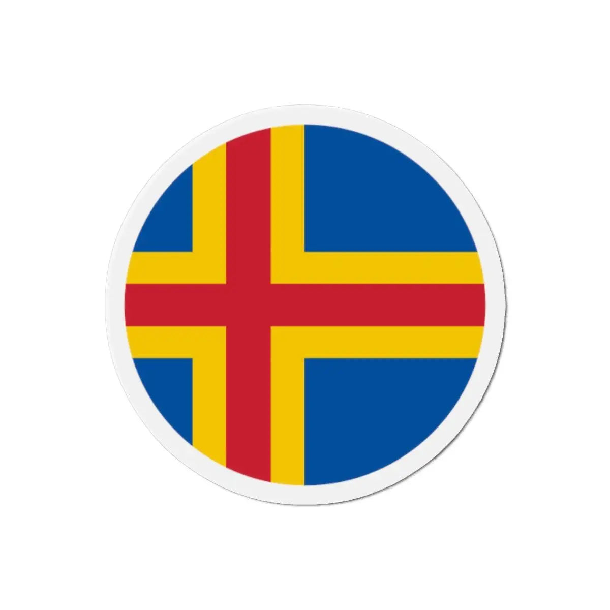 Aimant Rond Drapeau d'Åland en plusieurs tailles - Pixelforma 