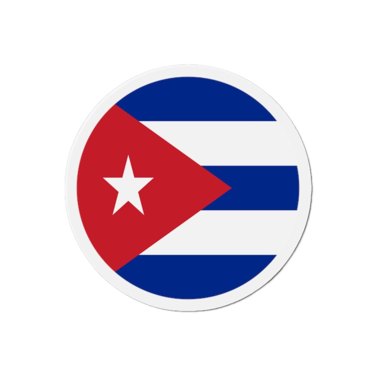 Aimant Rond Drapeau de Cuba en plusieurs tailles - Pixelforma 