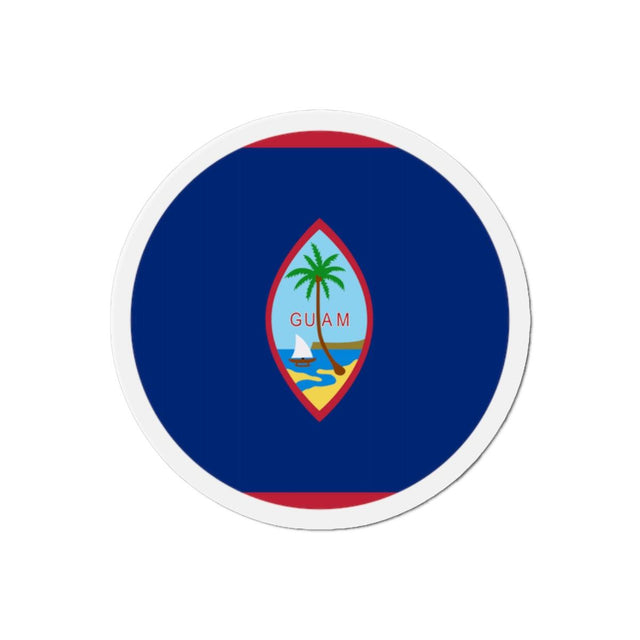 Aimant Rond Drapeau de Guam en plusieurs tailles - Pixelforma