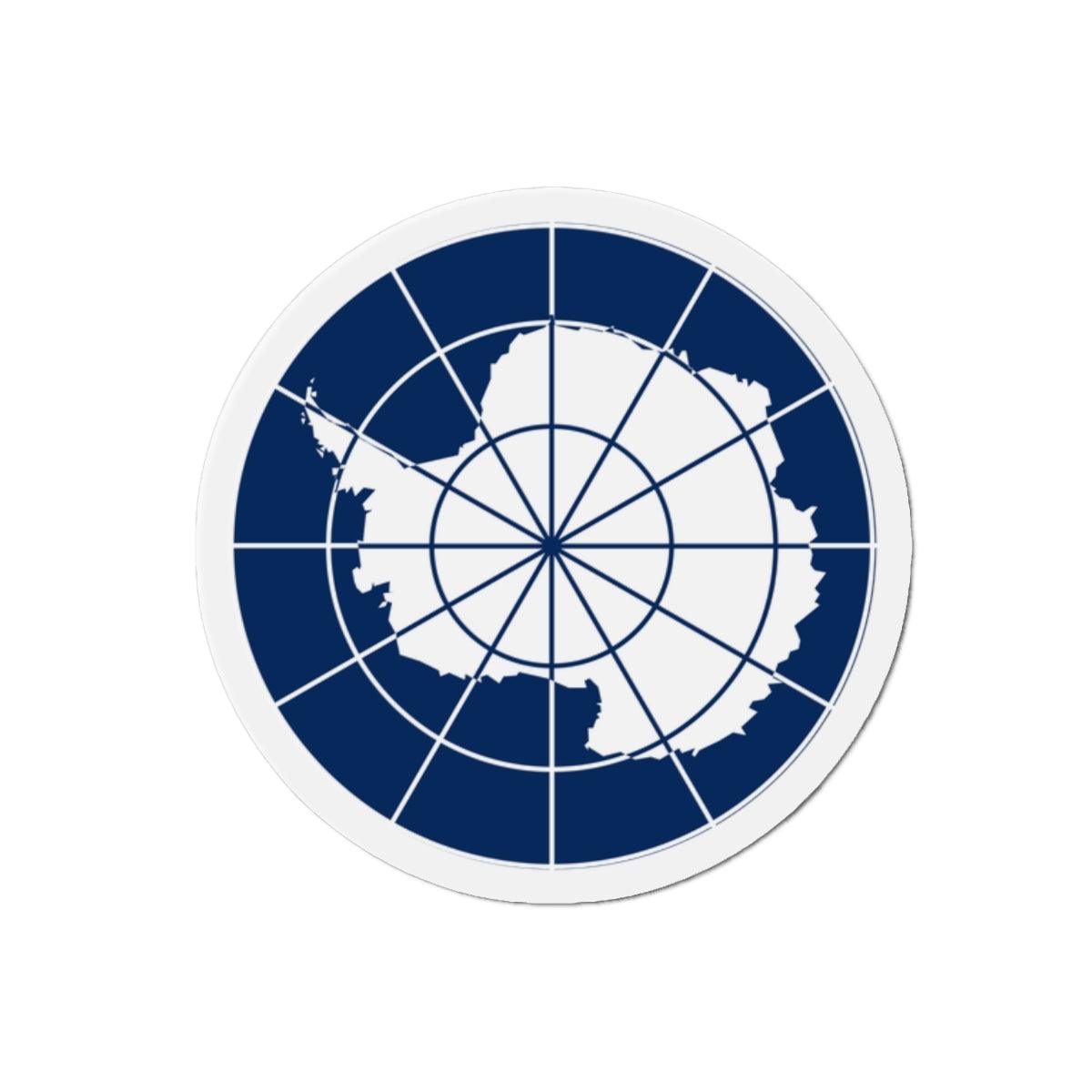 Aimant Rond Drapeau de l'Antarctique officiel en plusieurs tailles - Pixelforma 