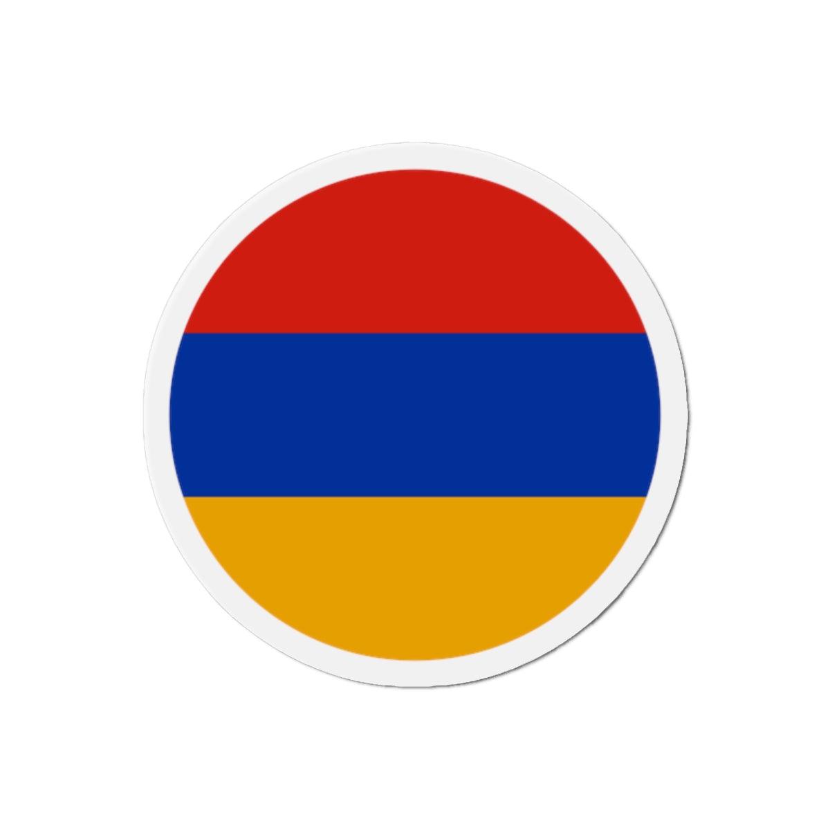 Aimant Rond Drapeau de l'Arménie en plusieurs tailles - Pixelforma 