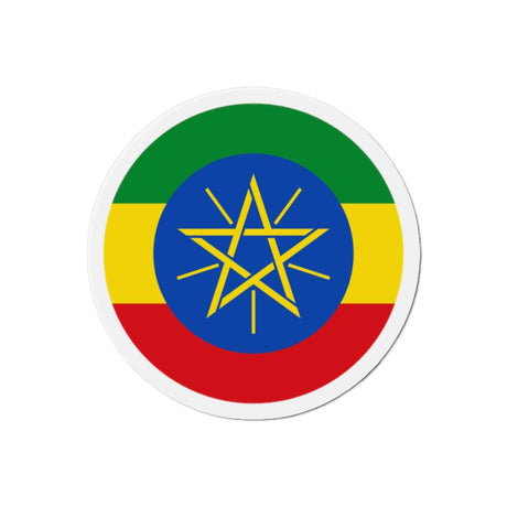 Aimant Rond Drapeau de l'Éthiopie en plusieurs tailles - Pixelforma 