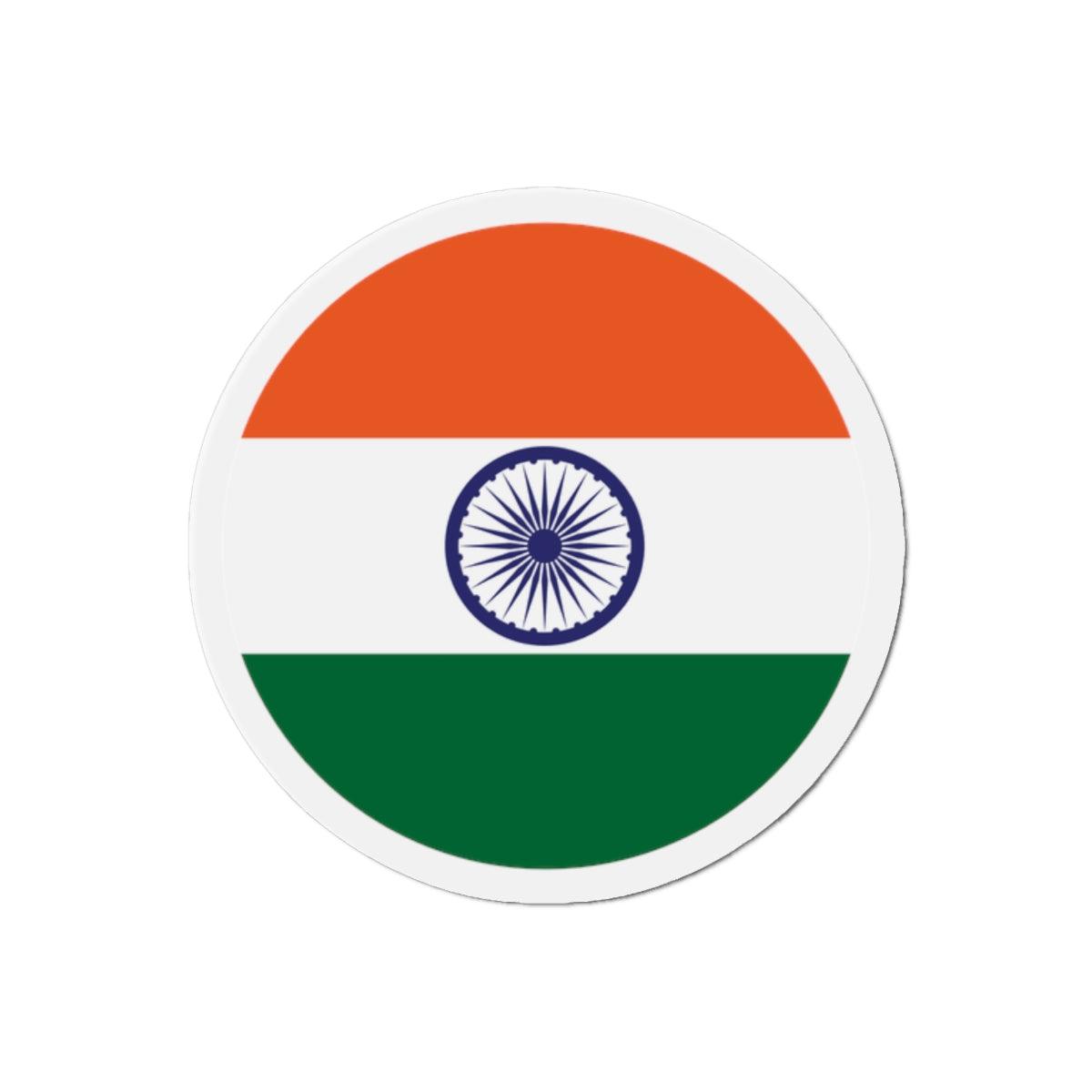 Aimant Rond Drapeau de l'Inde en plusieurs tailles - Pixelforma 