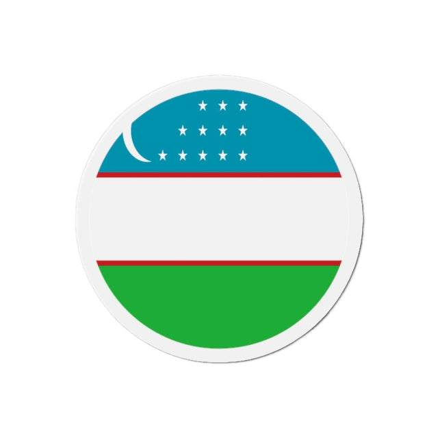 Aimant Rond Drapeau de l'Ouzbékistan en plusieurs tailles - Pixelforma 