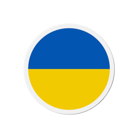 Aimant Rond Drapeau de l'Ukraine en plusieurs tailles - Pixelforma 